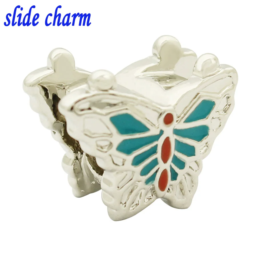 apresentação de charme frete Grátis presente do Dia dos Namorados para crianças e bela borboleta charme esferas de ajuste de Pandora bracelets