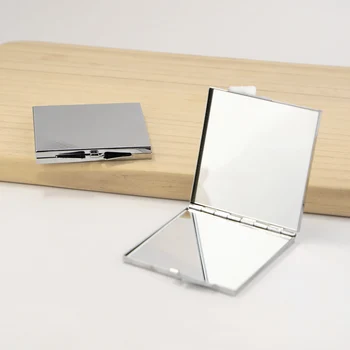 1pcs 54mm Quadrado em Branco Espelho Compacto Portátil Espelho de maquilhagem Espelho do Bolso Presente DIY para o sexo Feminino  10