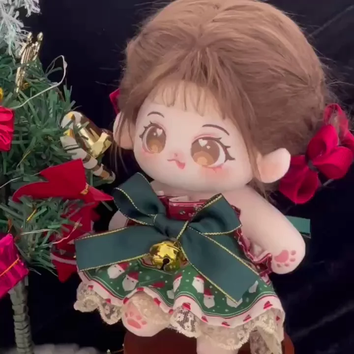 Natal Temas Nenhum Atributo 20cm Doce Kawaii de Pelúcia Recheado Cartoon Doll Corpo Cosplay Travesseiro Vestir Roupas Roupa de Brinquedo de Presente