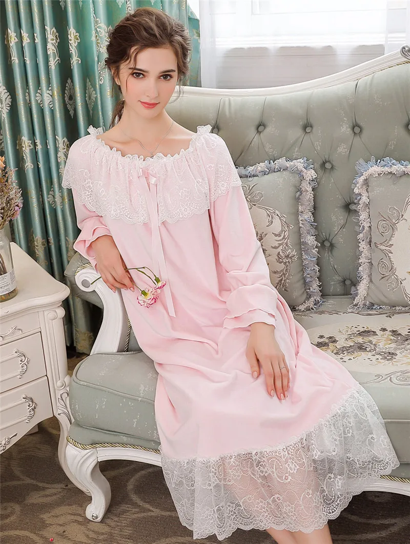 2020 Outono Inverno Mulheres Sexy de Veludo Feminino Camisolas de Lã de Renda Doce Princesa vestido de Noite Elegante Retro Pijamas em Casa Vestido de