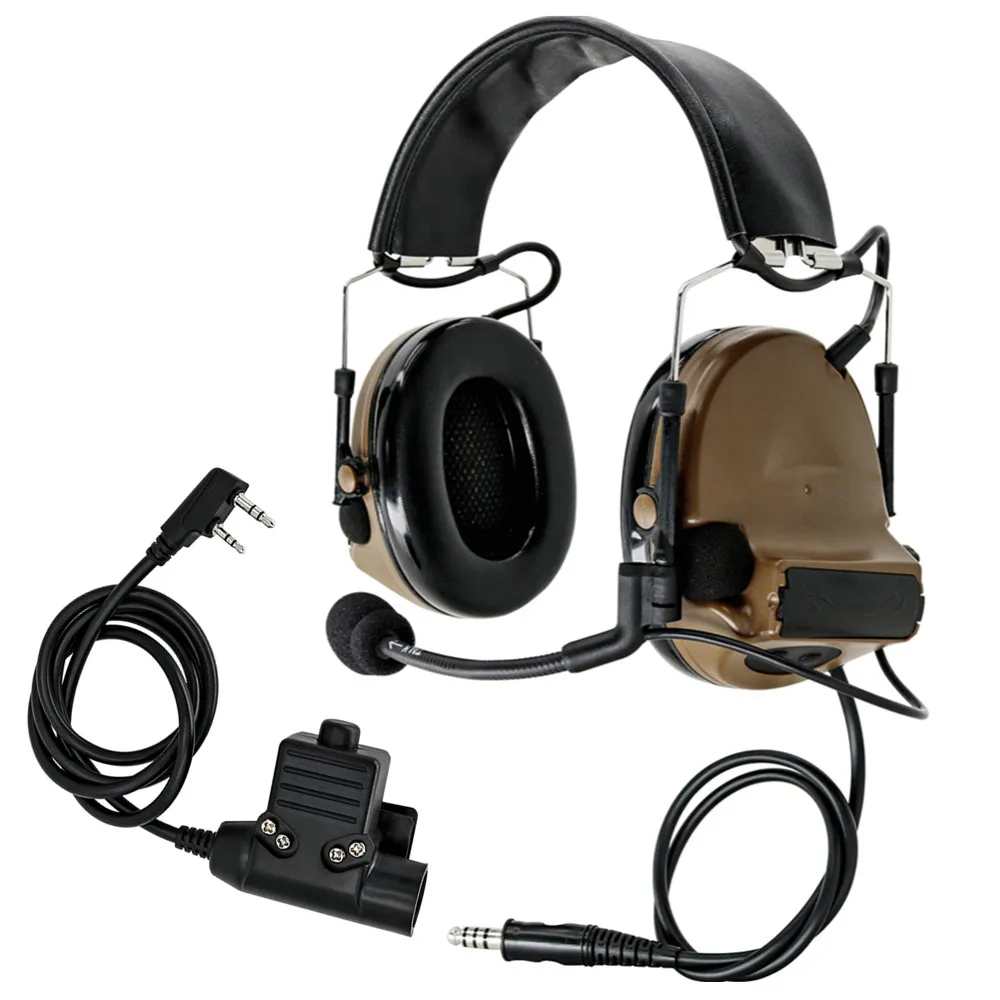 Fone de ouvido tático de Redução de Ruído Eletrônico de Captação de Fone de ouvido Proteger a Audição COMTAC II Fone de ouvido e Tático Ppf U94 Kenwood Ppf