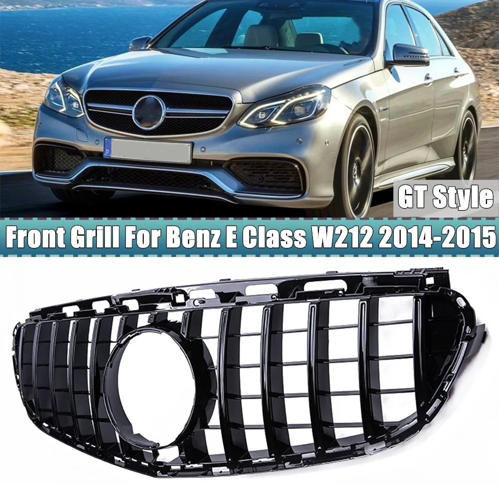 Carro pára-choque Dianteiro, Grade de Corrida Grill AMG GT de Estilo Para a Mercedes De Benz E-Class W212 De 2014-2015 Acessórios de Reposição