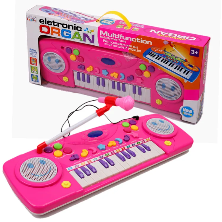25 saudável multi-função de aprender o órgão, a infância de música de iluminação com microfone,
