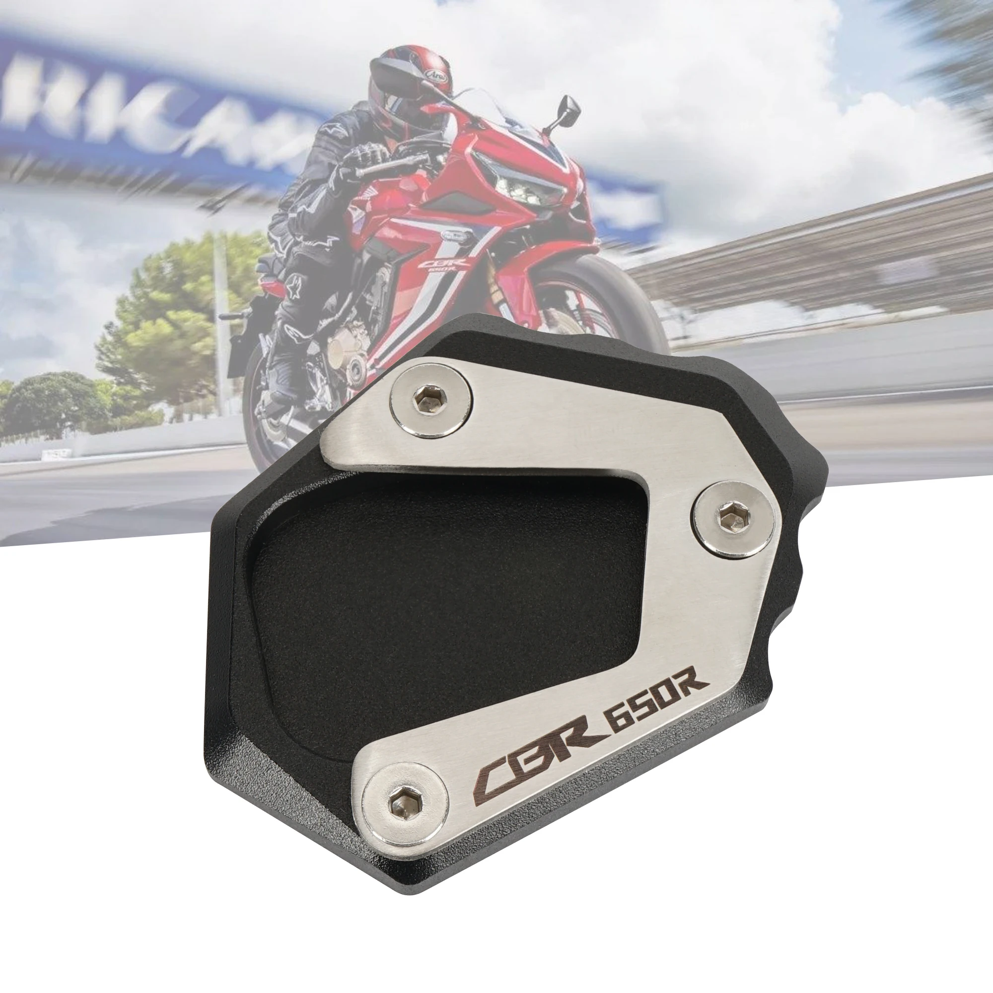 Para a Honda, CBR650R 2019 2020 2021 Motocicleta Kickstand Extensão Lateral da Placa Suporte