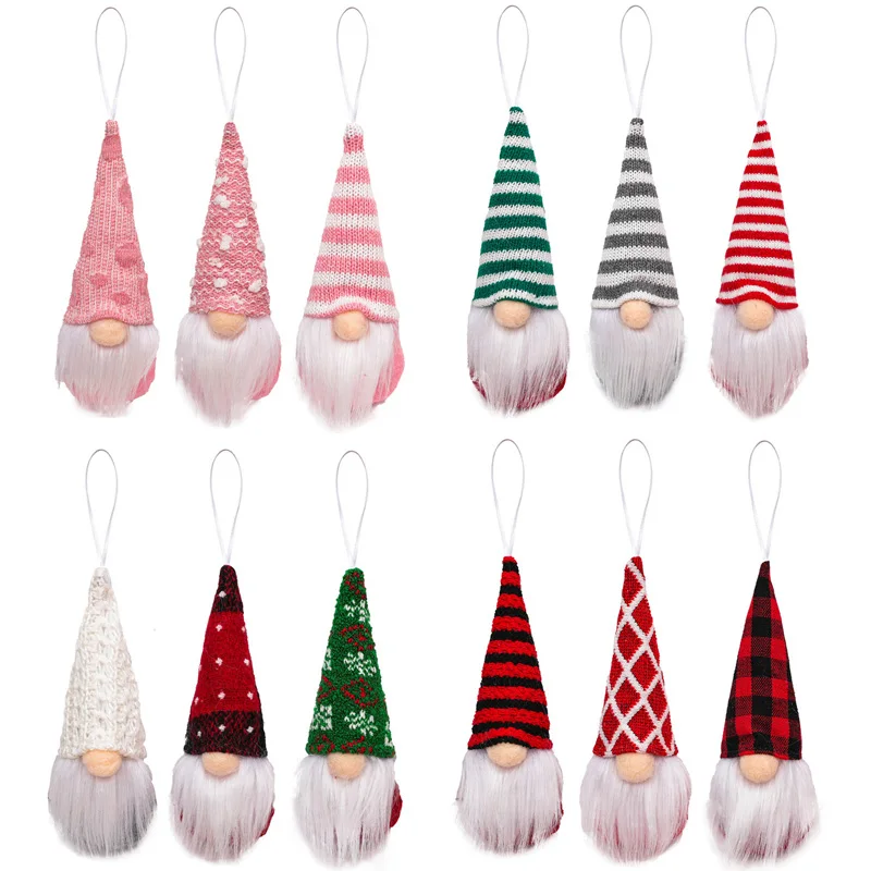 3Pcs Gnome Boneca de Anjo do Natal Árvore de Natal Pingentes de Natal de Decoração para a Casa Noel Deco Natal 2023 Presente de Ano Novo Navidad 2022