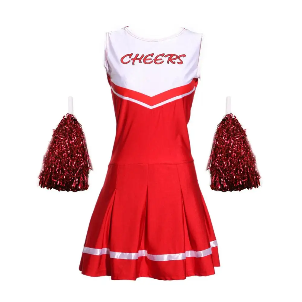 High School Cheerleader Menina Jogo De Traje Escola Festa De Ânimo Do Aluno Uniforme Roupa