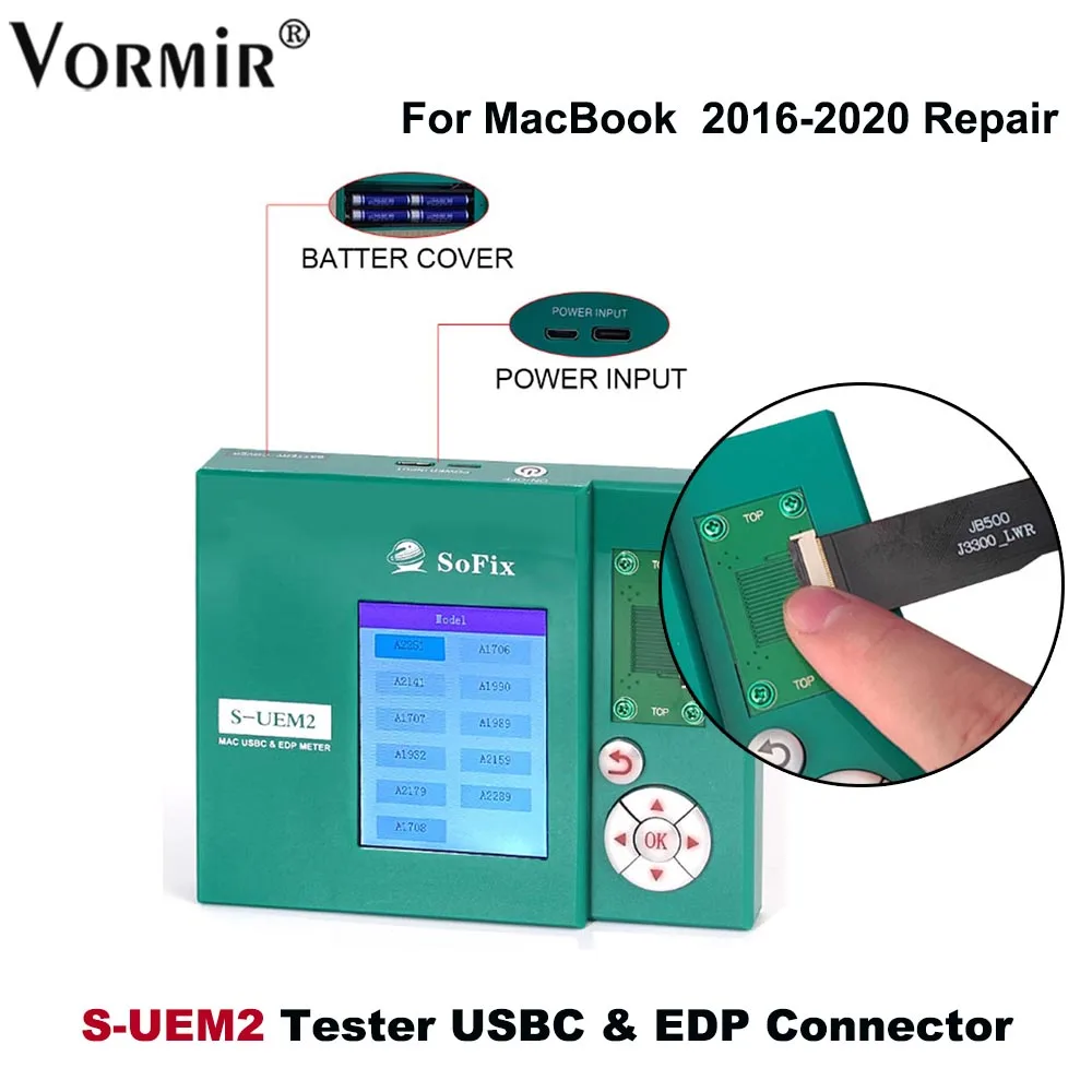 Vormir S-UEM2 Tester Para MacBook Mac da Placa Lógica do USBC & INFORMÁTICA Conector de Medidor de Tela de Teste de Caixa Adequado para Macbook 2016-2020