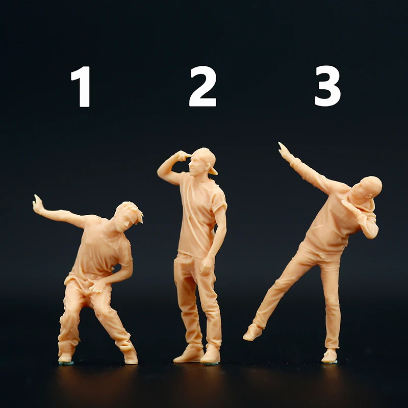 1:64 De Dança De Rua Do Menino Em Miniatura Hip Hop Figura De Estilo Do Modelo Precisa Ser Colorido Por Si Mesmo Número 017
