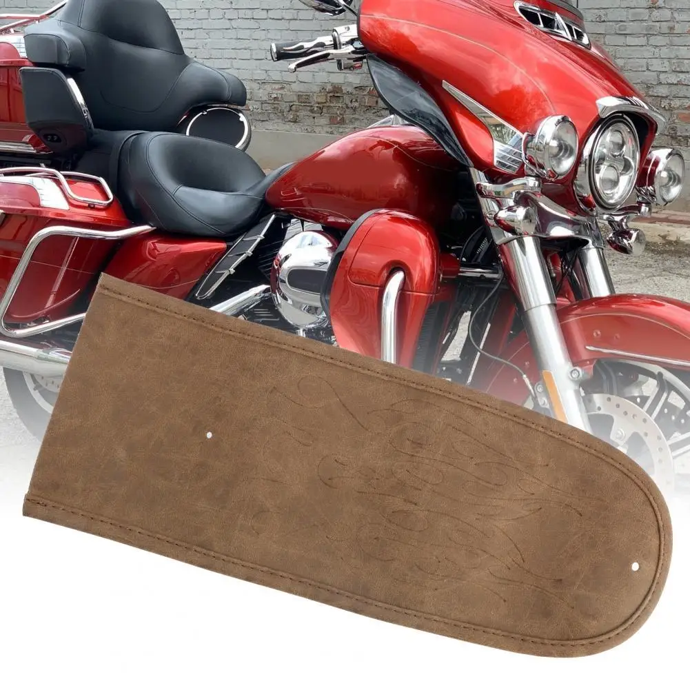 Moto pára-choque Traseiro Bib Chama Relevo Couro sintético de Longa Fender Protetor para Deslizar