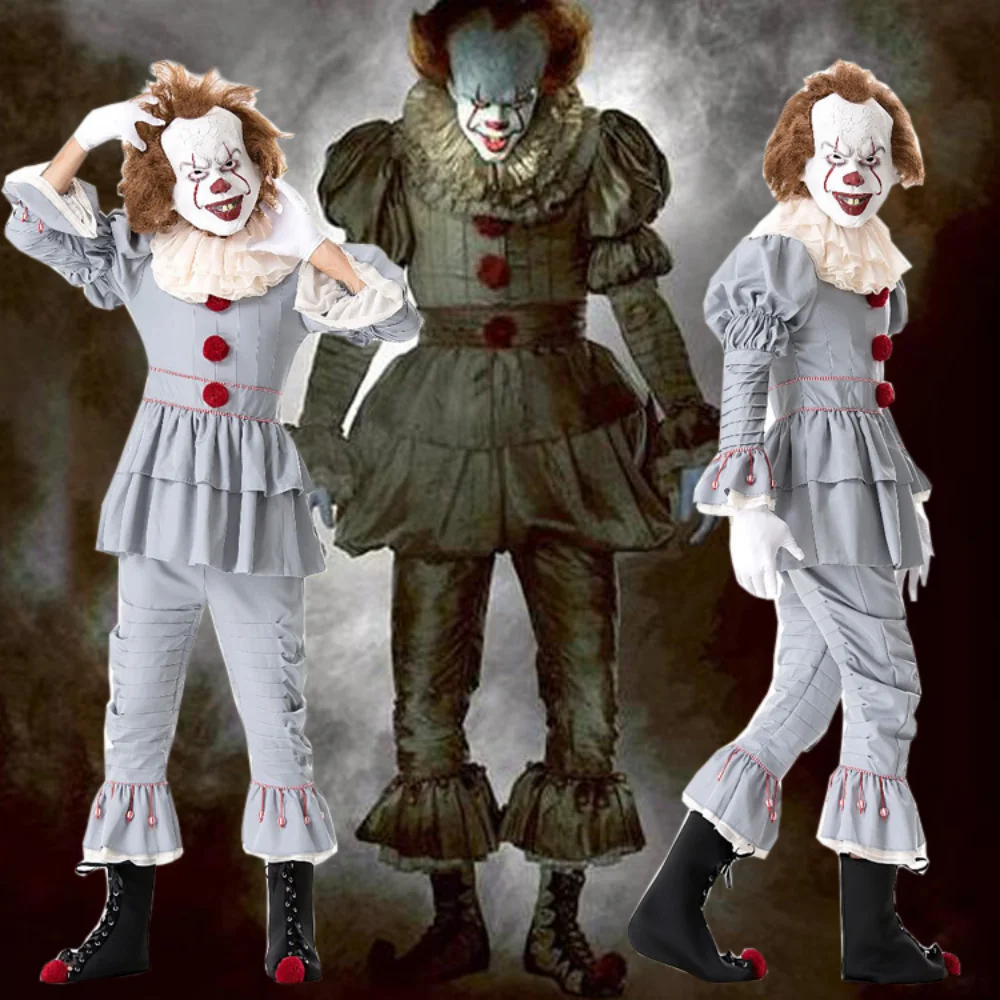 Filme Joker Stephen King Capítulo Horror Palhaço Cosplay Traje De Jaqueta Calça De Páscoa, O Carnaval De Natal Costumeen Jogar Costum Terno