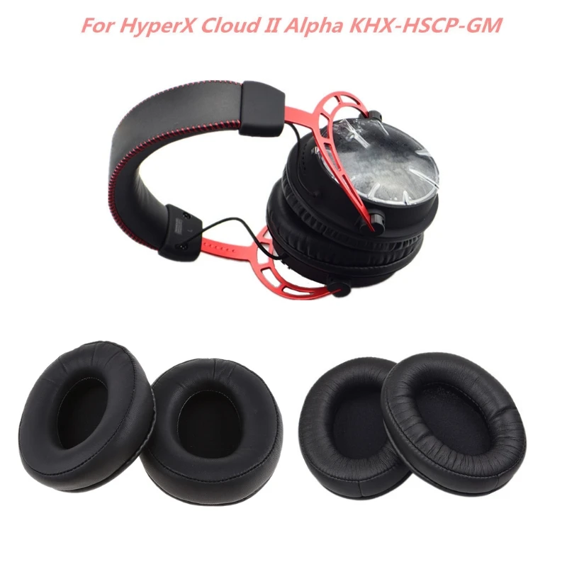 Almofadas de ouvido Capa de Almofada Esponja Copos Abafador 1 Par de Substituição forCloud II para Alpha KHX-HSCP-GM Ruído de Bloqueio de Melhorar QXNF