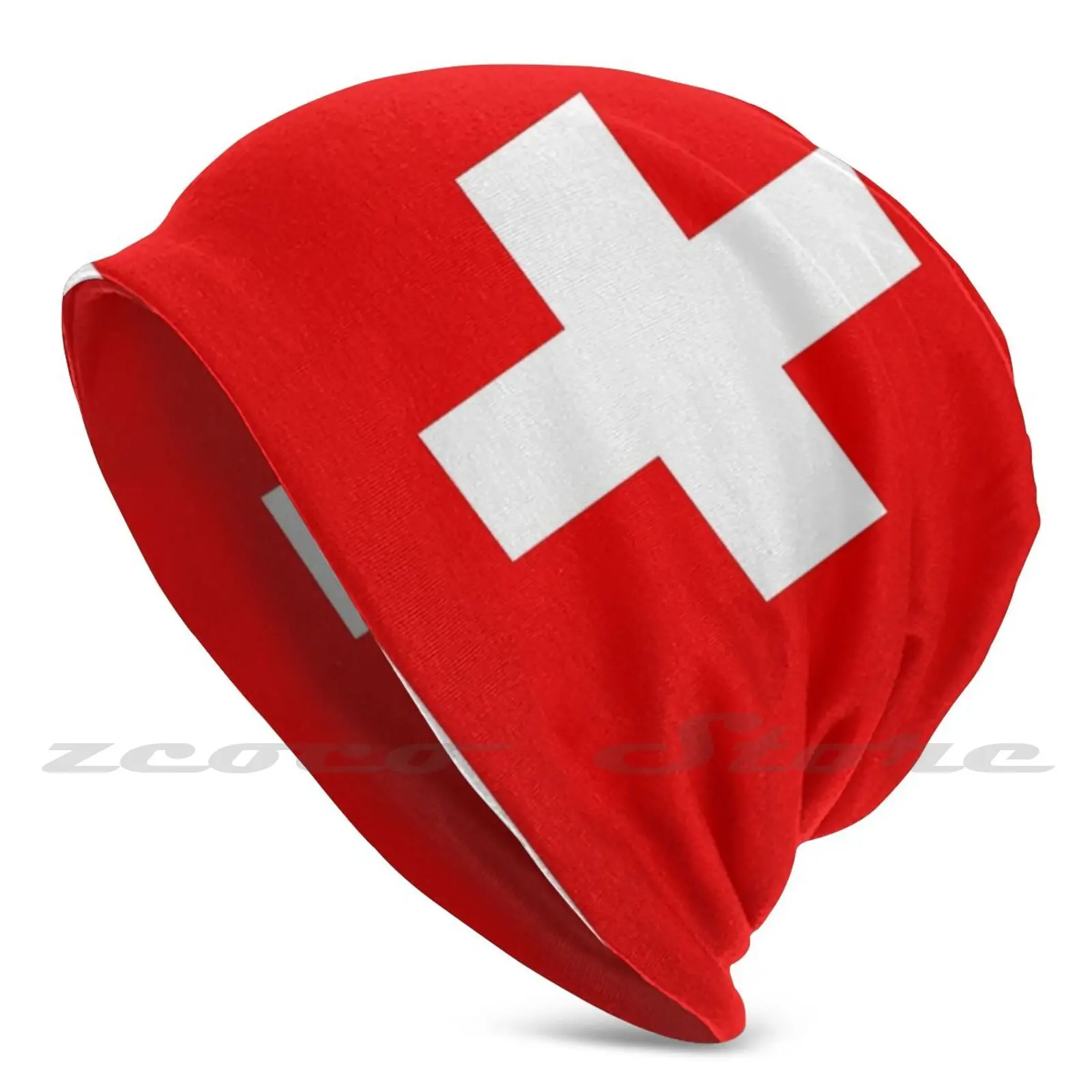 Bandeira Da Suíça Personalizado Padrão De Malha Chapéus Plus Size Elástico Macio Cap Suíça Bandeira Suíça Suíça Suíça Svizzera
