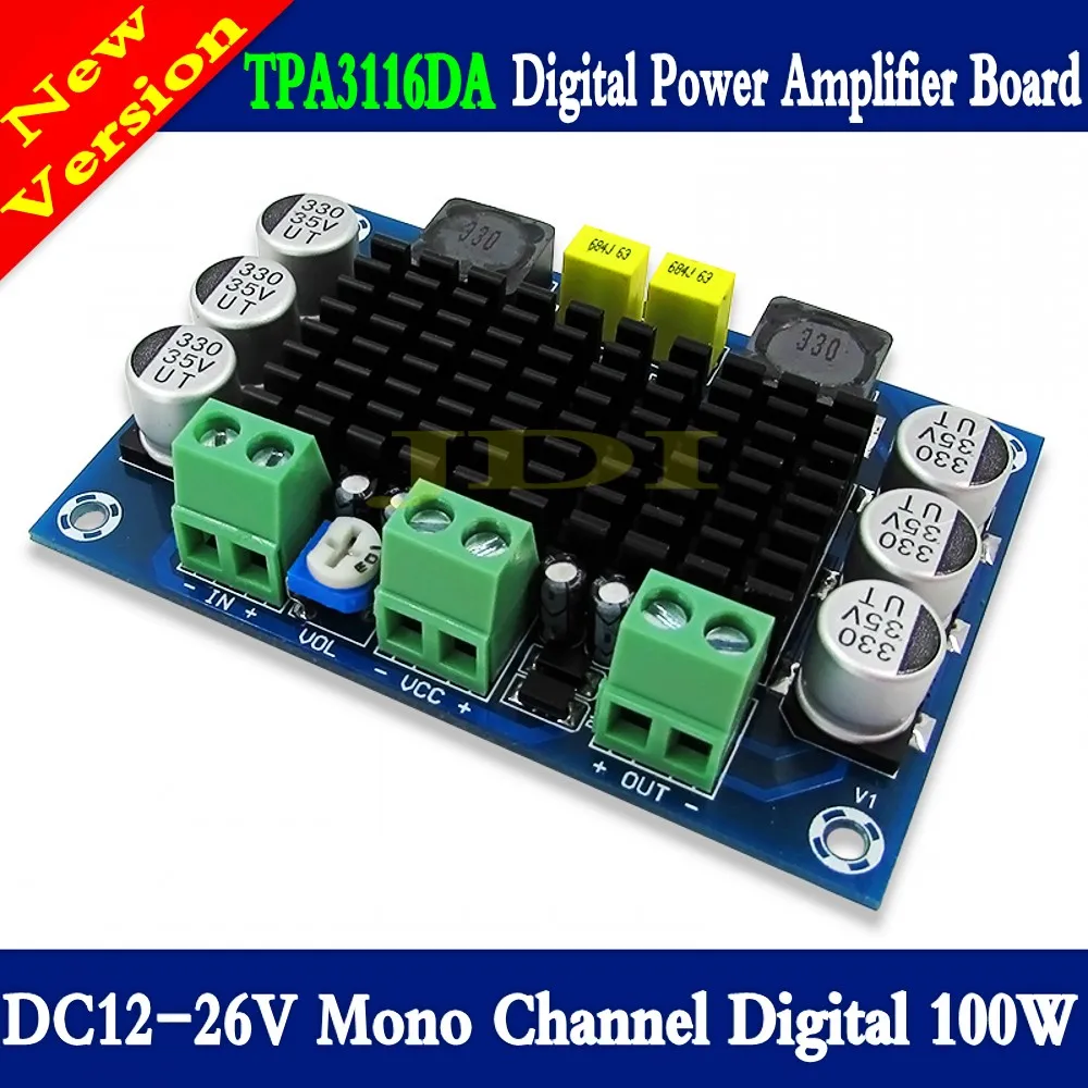 TPA3116 D2 Mono 100W Amplificador de Áudio Digital Conselho DC12-26V