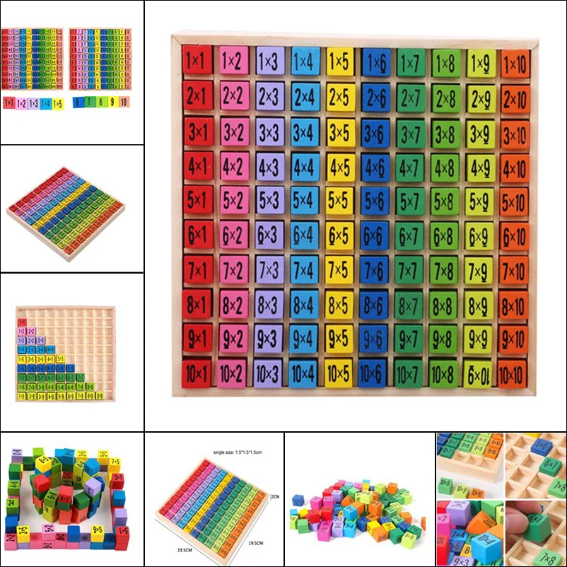 Crianças, Crianças De Madeira Montessori Brinquedos Educativos 99 Tabela De Multiplicação Matemática Aritmética De Ensino Aids