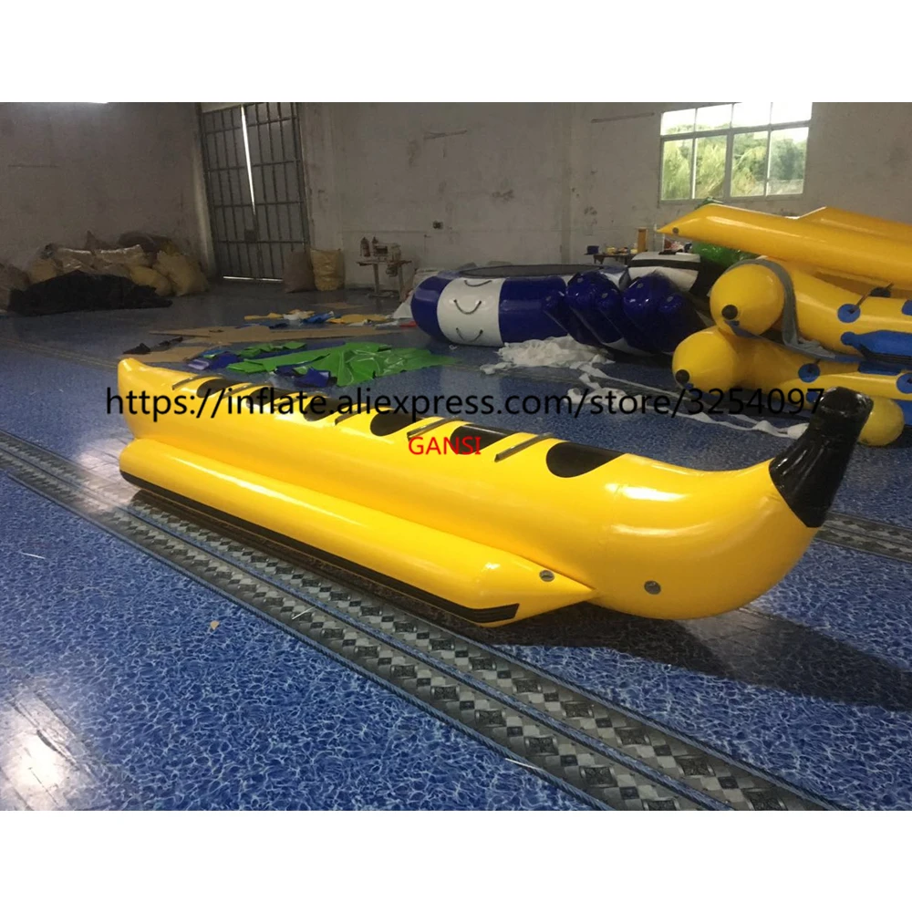 6 pessoas inflável peixes voadores tubo de água comercial infláveis personalizados mar barco de banana para o parque aquático