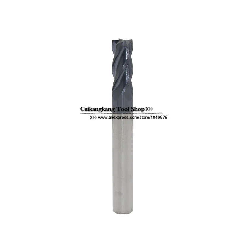 Novo 4 Flauta Cabeça:6mm aço de Tungstênio da fresa CNC fresamento fresas de topo de metal duro de corte mais Alta dureza: 45HRC 4F 6*6*15*50mm