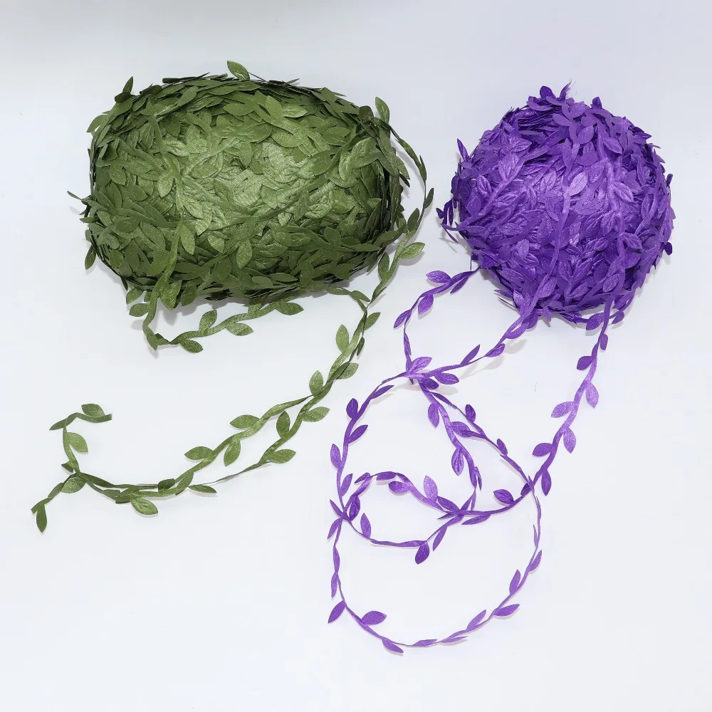 De 10 Metros de Seda em Forma de Folha de Handmake Artificial Folhas verdes Para Decoração do Casamento de DIY de Coroa de flores, Presente Scrapbooking Artesanal Falso Flor