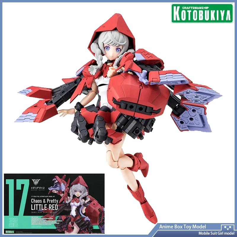 Kotobukiya Original Genuíno Modelo Montado KP614 Megami Dispositivo de 17 Caos & Pretty Little Red Hood Mobile Suit Menina Anime Figura