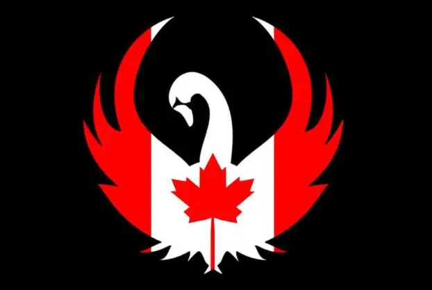 90x150 cm personalizado Canadá bandeira com o cisne de arte do banner