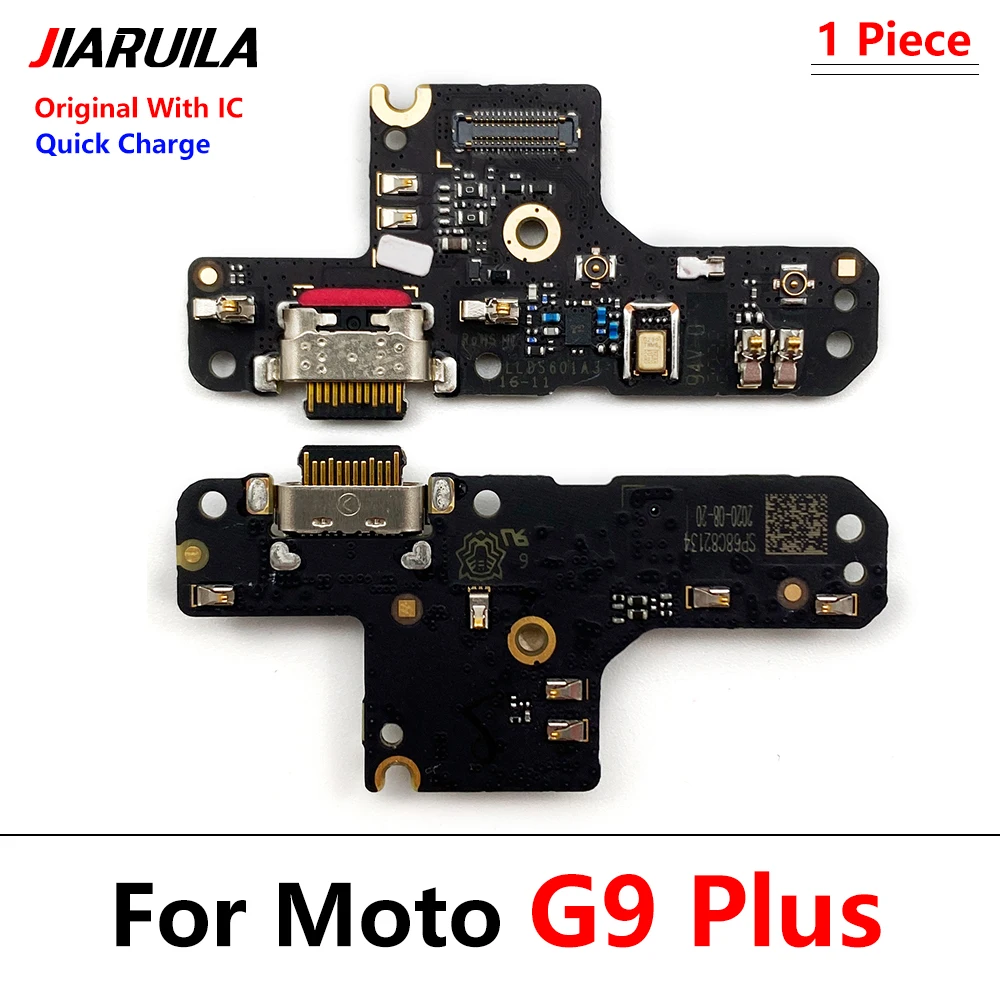 10Pcs, Original Para Motorola Moto G9 Plus G9Plus Porta USB do Carregador Conector Dock de Carregamento do Conselho cabo do Cabo flexível do Microfone Microfone Conselho