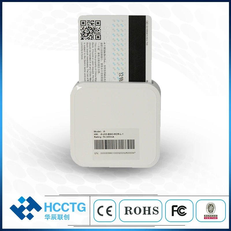 Multi em 1 de Bluetooth EMV PCI NFC Magnético, Leitor de Cartão Chip Escritor I9