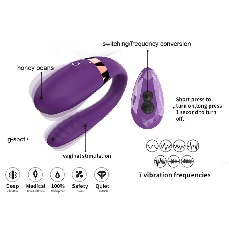 DIBE 7 velocidade de controle remoto sem Fio Vibrador impermeável vagina G-Spot Estimulador de clitóris anal massager de brinquedos sexuais para a mulher shop