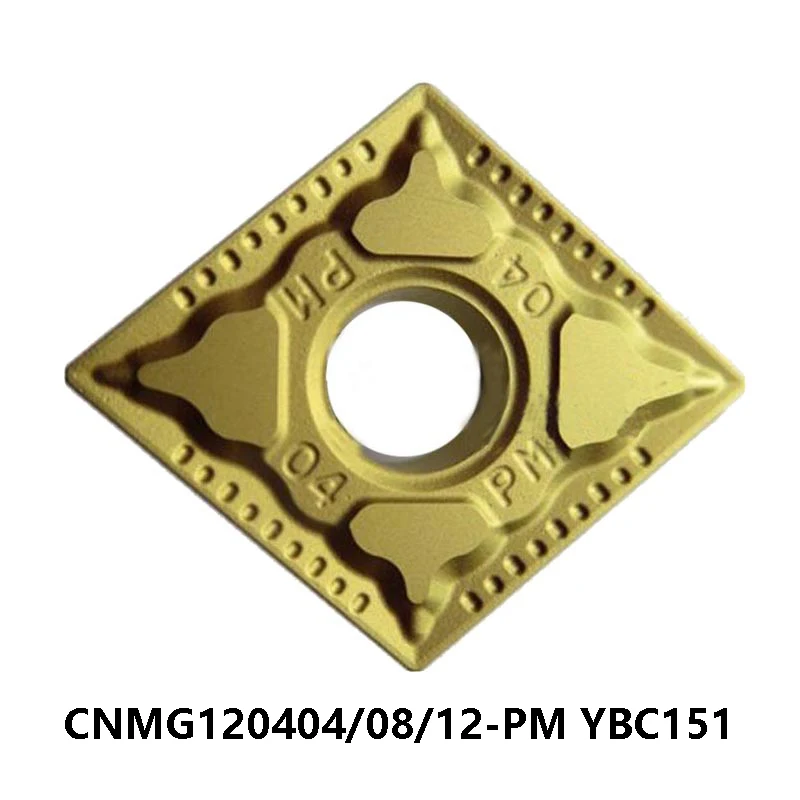 Original CNMG120404-PM CNMG120408-PM CNMG120412-PM YBC151 Pastilhas de metal duro para o Aço CNMG 120404 120408 120412 Torno Fresa