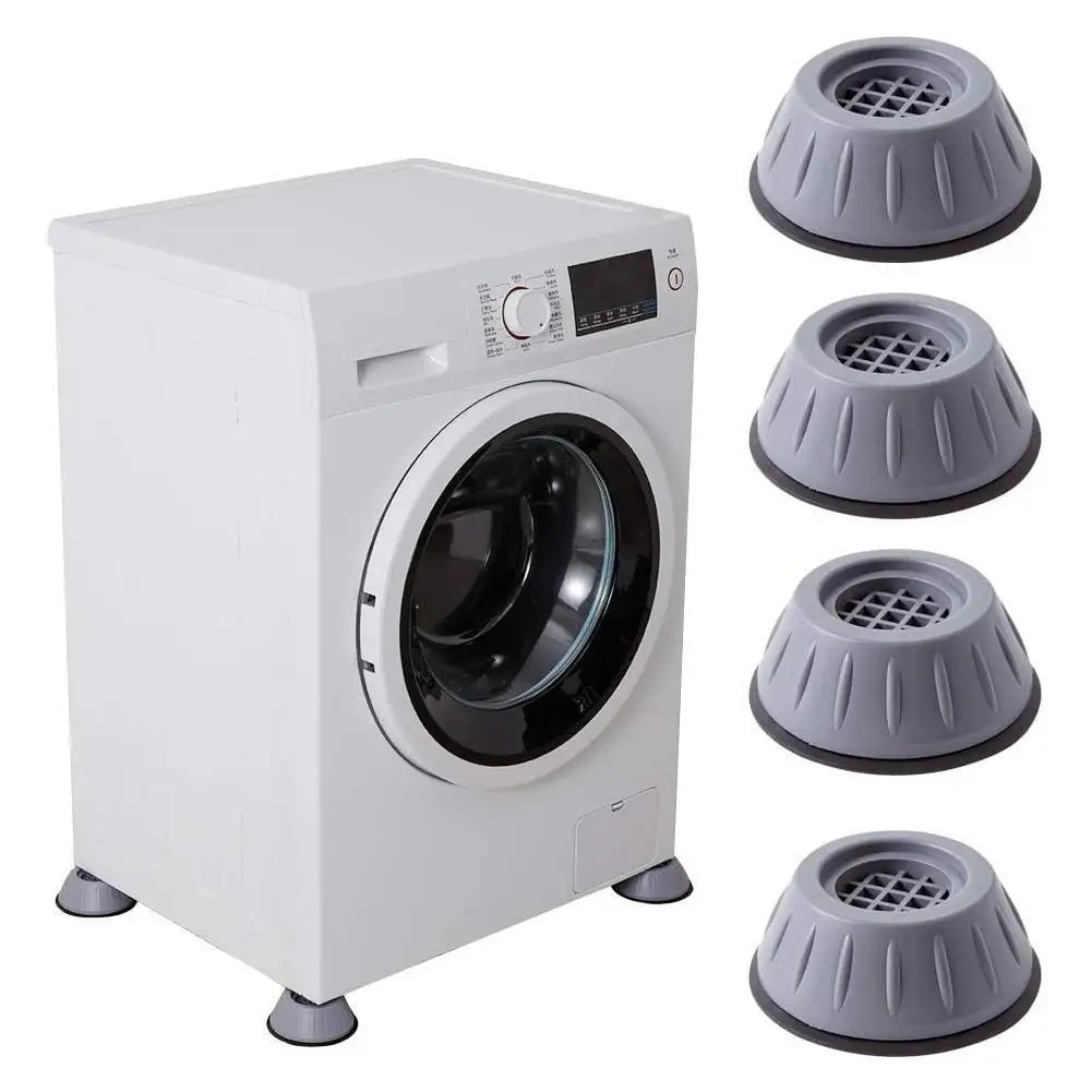 4Pcs Universal Pés Anti-Vibração Almofadas Máquina de Lavar Tapete de Borracha Anti-Vibração Pad Frigorífico, Secador de Base Fixa Pad