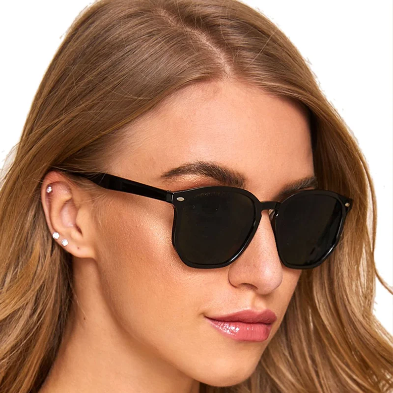 Novos Óculos de sol feminino masculino Feminino UV400 Óculos da Moda Vintage da Marca do Designer de Hip Hop Praça Verde Óculos de Sol