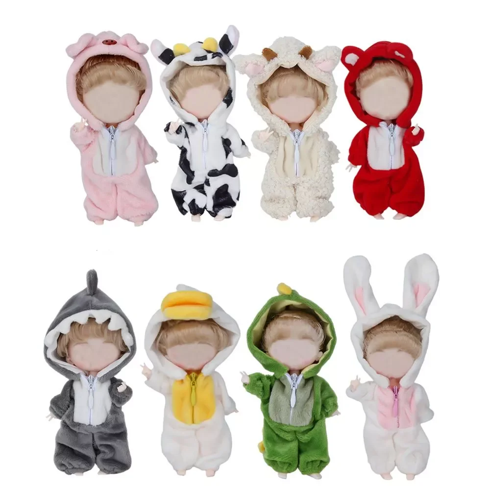 Mini 1/12 Boneca Figura Pijama Bonito Pijama Roupas OB11 Boneca Animal Roupa Roupas de Bonecas Brinquedos Acessórios de Presente Para as Meninas