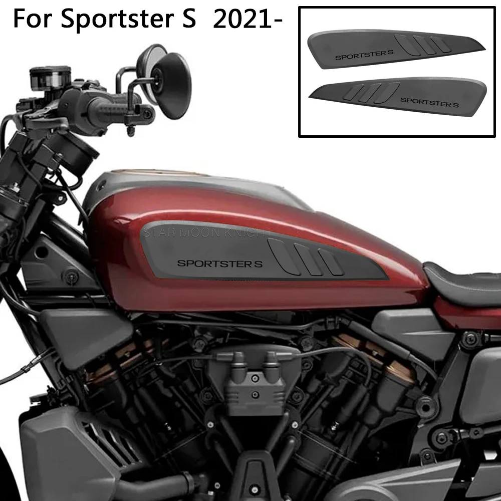 Para Sportster S 2021 - 2022 Moto do Lado do Tanque de Combustível pad Tanque de Almofadas Protetor de Adesivos Decalque de Gás Joelho de Aderência a Tração Pad
