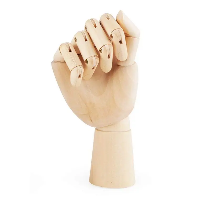 Madeira Artista Desenho Do Boneco Manequim Articulado De Madeira Flexível Dedos De 10 Polegadas Mão Direita