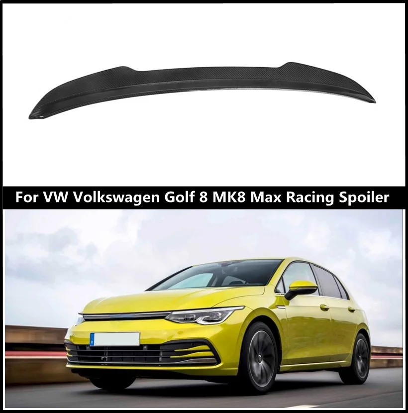 Asa traseira, Spoiler Divisor de Bordo Para VW Golf 8 MK8 Corrida Spoiler de Fibra de Carbono Estilo Spoiler de 2020 2021