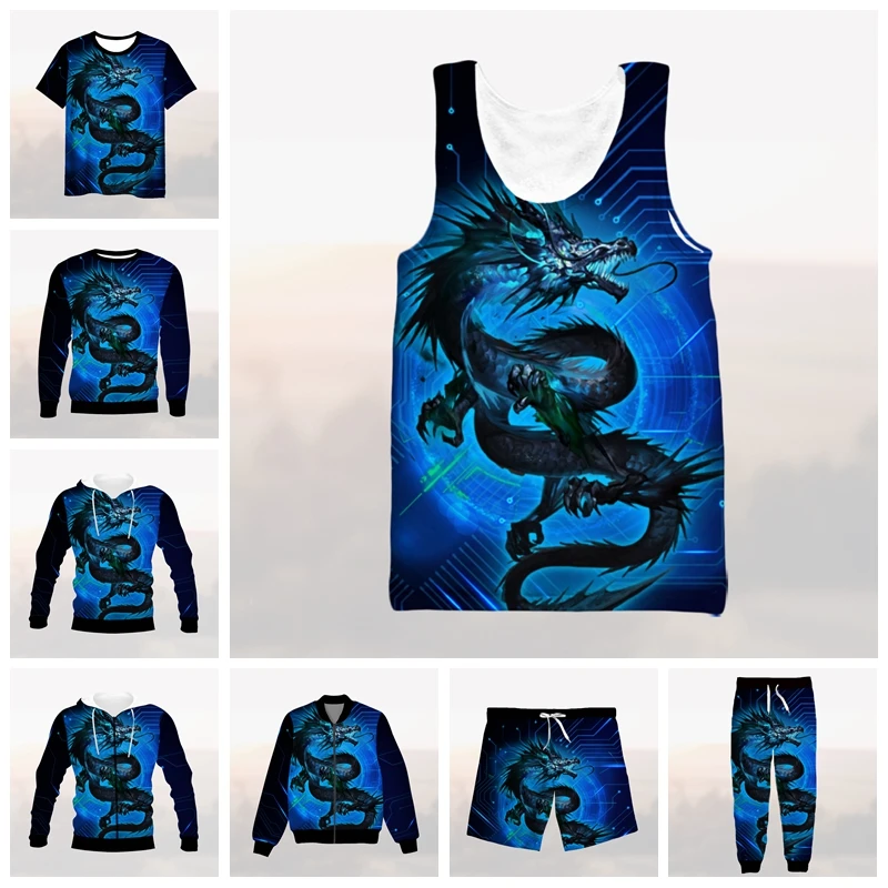 vitinea 3D, Full Print Cyber Dragon T-shirt/Camisola/Cep Hoodies Fino/Jaqueta/Calça Quatro Estações Casual P27