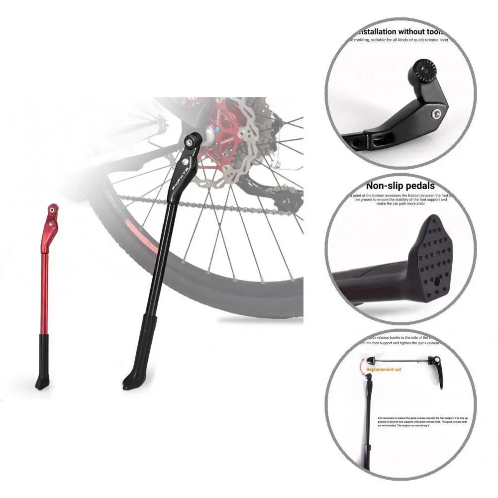 Andar de bicicleta Suporte de apoio Anti-risco Práticos, Resistentes à Corrosão Traseira do Lado do Pontapé de Bicicleta Stand