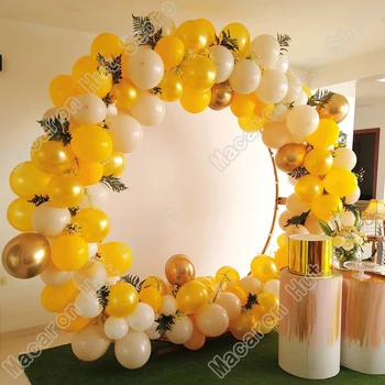 Limão Amarelo Ouro Látex Balão Decoração De Aniversário De Casamento Parti Balão Garland Arco Kits De Bebê Chuveiro Partido Balão Crianças Globos  1