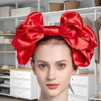 Arco Capacete De Cetim Cor Sólida Bowknot Bonito Hairband Lolita Empregada Roupa Os Acessórios De Cabelo Para As Mulheres E Meninas De Moda Headhoop  3