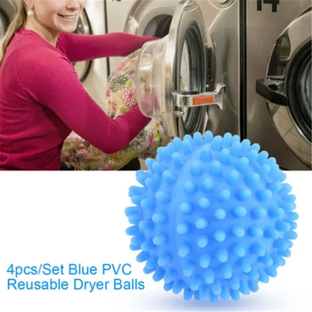 2020 Venda Quente 2pcs Secadora de Roupas Amaciante de Lavar roupa, Máquina de Bolas de Roupas Suaviza Azul  5