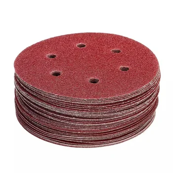 10Pcs Custo-benefício Universal Vermelho de Óxido de Alumínio de 9 polegadas 6 Furos de Diâmetro Lixa 225mm Drywall Abrasivo Disco de Lixa Disco  5