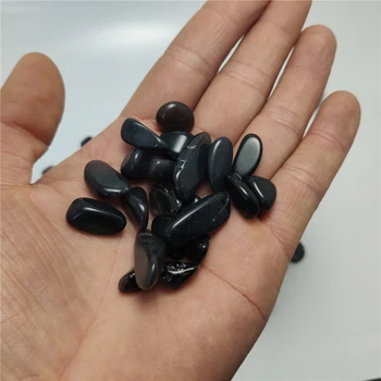 7-12mm Natural Preto Obsidian Cascalho de Quartzo de Desmagnetização de Purificação de Pedra Mineral Tanque de Peixes de Saúde da Decoração e do Mobiliário de Artigo  5