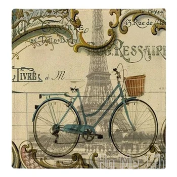 Vintage Francês Temáticos Cobertor De Flanela Torre Eiffel De Paris De Bicicleta Floral Butterfl Nota De Música Coloridos Enfeites De Natal Moderna  5