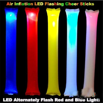 50PCS/MONTE LED Piscando inflável Torcendo varas de luz de longa balão Cheers Bar para o Concerto /os Fãs de Futebol de Torcida Adereços  5