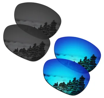 SmartVLT 2 Pares de Óculos Polarizados de Substituição de Lentes para Oakley Crosshair 2012 Nova Stealth Preto e Azul Gelo  10