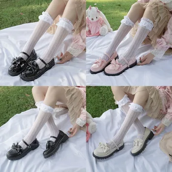 Japonês Estudantes Universitários Meninas do Dedo do pé Redondo Tiras de Fivela de Arco Sapatos Lolita JK Trabalhador Uniforme Lovelive PU de Couro e Calçados 3 Cores  5