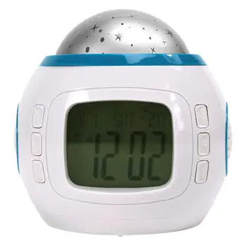1PC ABS Projeção Rodada Colorido Relógio Despertador, Com Calendário Bola Crianças de Presente Para Casa Sala de estar Decoração da Casa  5