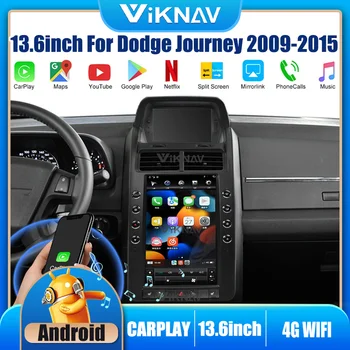 13.6 polegadas Para Dodge Journey auto-Rádio 2009-2015 Android Sistema Estéreo do Carro GPS de Navegação de Vídeo DVD Player Multimídia Carplay  10