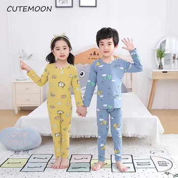 Crianças de Pijama Conjunto de Mola de Bebê, Roupas de Menina Casual Pijamas Conjunto de Crianças dos desenhos animados Tops+Calças de Criança Conjuntos de Vestuário  5