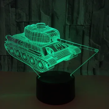 Novo Tanque de Modelagem 3d Lâmpada de Personalização de Produção, Controle de Toque 3d Candeeiros de Mesa Para a Sala de led, Lâmpada de Mesa Usb  5