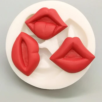 Bolo de Ferramentas de lábios amo o dia das bruxas beijo molde de silicone de Decoração de Cupcake de decoração Gumpaste bolo fondant ferramenta de molde de DIY  4