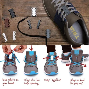 Sapato de Fivela Preguiçoso Cadarço com Fivela Magnética Livre Cordões Execução Esportes Automática Homens e Mulheres  10